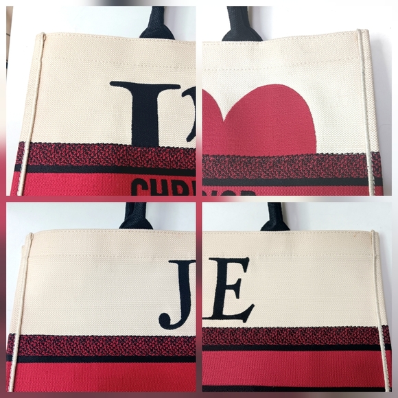 ❤️ Christian Dior LIMITED EDITION Large Book Tote DiorAmour Je T'aime  LIKE NEW✨ - Picture 12 of 17